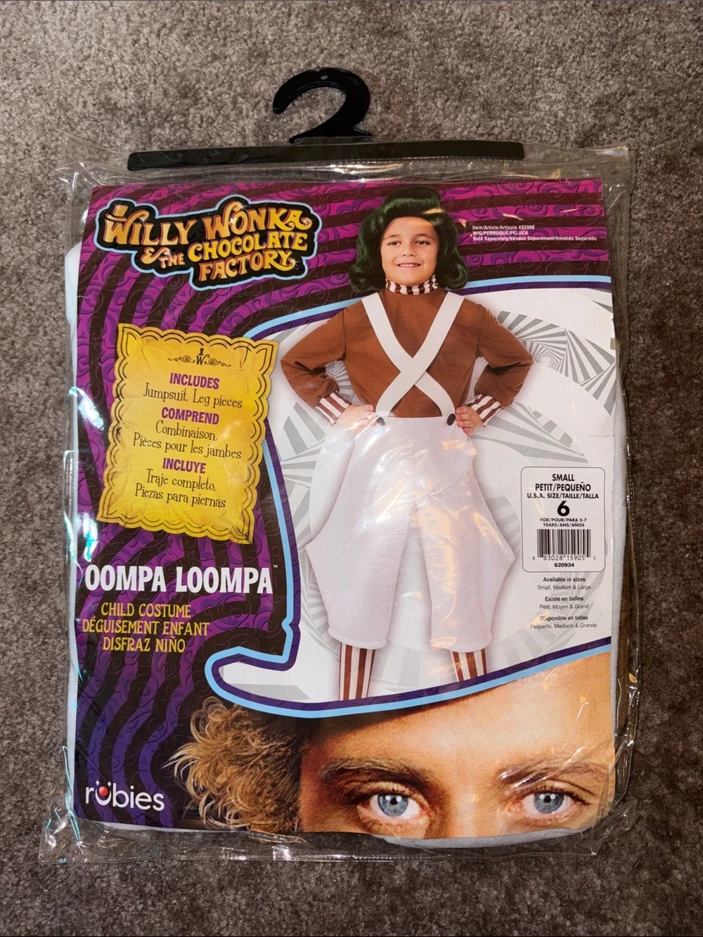 Willy Wonka and the Chocolate Factory Oompa Loompa child Halloween costume